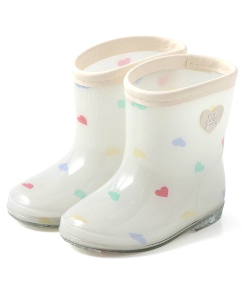 apres les cours（アプレレクール）の「花・ハート・さくらんぼ・恐竜柄レインシューズ（レインシューズ・キッズ・ラベンダー/ピンク/サックスブルー/アイボリー・14/15 /16/17/18/19）」の11枚目の写真