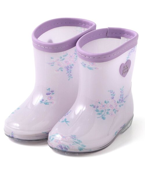 apres les cours（アプレレクール）の「花・ハート・さくらんぼ・恐竜柄レインシューズ（レインシューズ・キッズ・ラベンダー/ピンク/サックスブルー/アイボリー・14/15 /16/17/18/19）」の9枚目の写真