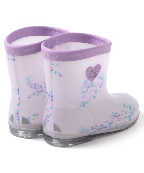 apres les cours（アプレレクール）の「花・ハート・さくらんぼ・恐竜柄レインシューズ（レインシューズ・キッズ・ラベンダー/ピンク/サックスブルー/アイボリー・14/15 /16/17/18/19）」の6枚目の写真