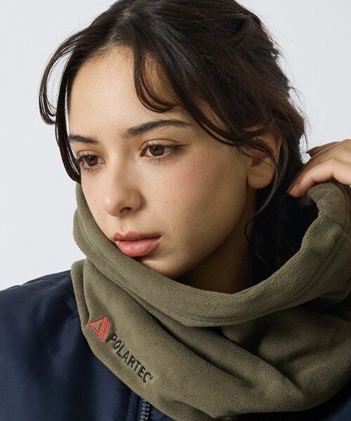 ABAHOUSE(アバハウス)の「【POLARTEC /ポーラテック】NECKWARMER / ネックウォーマー/ユニセックス(ネックウォーマー/スヌード・メンズ・ブラック/チャコールグレー/ベージュ/ネイビー/カーキ/ピンク/エメラルド・フリー)」の4枚目の写真