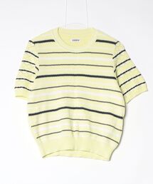 Coohem（コーヘン）の「ボーダー柄半袖ニット（ニット/セーター）」