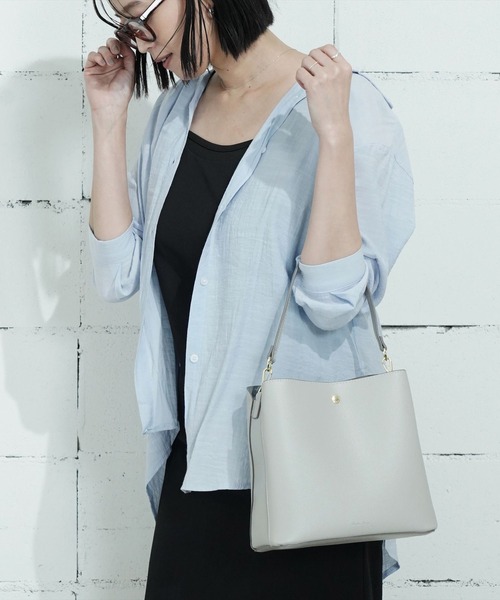 Legato Largo(レガートラルゴ)の「"02"≪Legato Largo≫たすかるっかばん 3ポケット 2WAY ショルダーバッグ(ショルダーバッグ・レディース・ライトグレー/モカ/ブラック/グレイッシュベージュ/バーガンディー・ONE SIZE)」の9枚目の写真