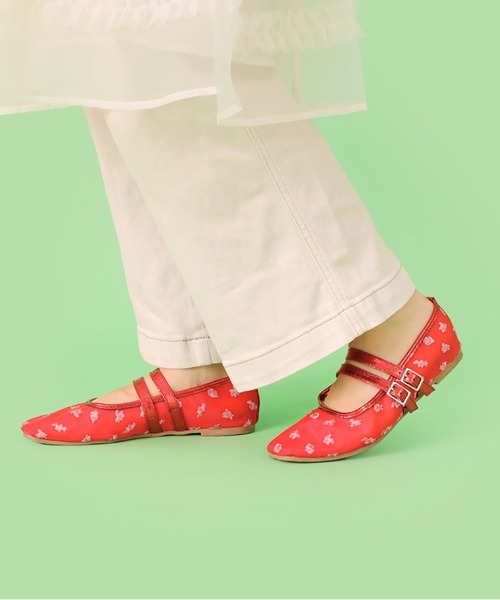 Casselini（キャセリーニ）の「Casselini(キャセリーニ)フラワーシースルーバレエシューズ（バレエシューズ・レディース・レッド/ブラック/シルバー・23cm/23.5cm/24cm/24.5cm）」の14枚目の写真