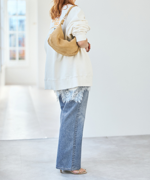 Spick & Span（スピックアンドスパン）の「SOMETHING / サムシング 別注 VINTAGE SLIM WIDE*（デニムパンツ・レディース・ブルー/サックスブルー・X-SMALL/SMALL/MEDIUM/LARGE）」の15枚目の写真