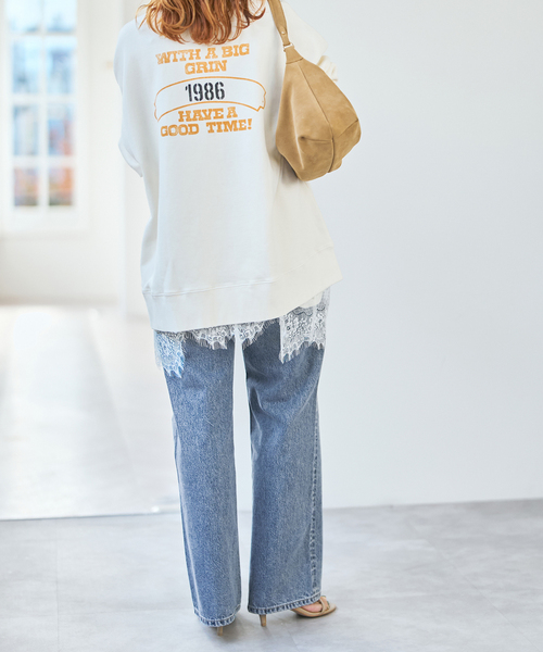 Spick & Span（スピックアンドスパン）の「SOMETHING / サムシング 別注 VINTAGE SLIM WIDE*（デニムパンツ・レディース・ブルー/サックスブルー・X-SMALL/SMALL/MEDIUM/LARGE）」の16枚目の写真