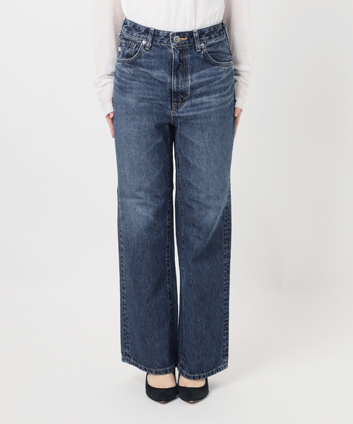 Spick & Span（スピックアンドスパン）の「SOMETHING / サムシング 別注 VINTAGE SLIM WIDE*（デニムパンツ・レディース・ブルー/サックスブルー・X-SMALL/SMALL/MEDIUM/LARGE）」の21枚目の写真