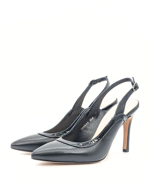 SEVEN TWELVE THIRTY(セヴントゥエルヴサーティー)の「ポインテッドバックベルトパンプス(パンプス・レディース・ブラック/ブルー/ホワイト×ブラック・23.5cm/23cm/22.5cm/22cm/24.5cm/24cm)」の8枚目の写真