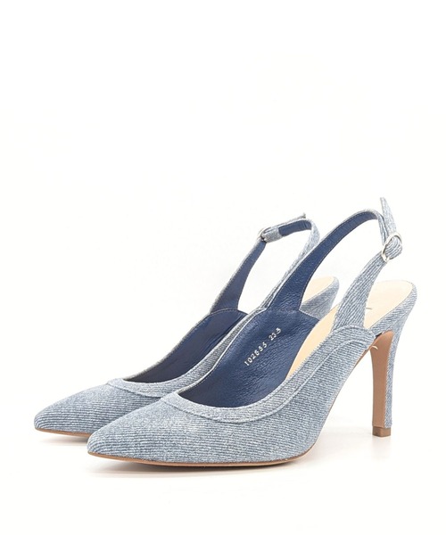 SEVEN TWELVE THIRTY(セヴントゥエルヴサーティー)の「ポインテッドバックベルトパンプス(パンプス・レディース・ブラック/ブルー/ホワイト×ブラック・23.5cm/23cm/22.5cm/22cm/24.5cm/24cm)」の13枚目の写真