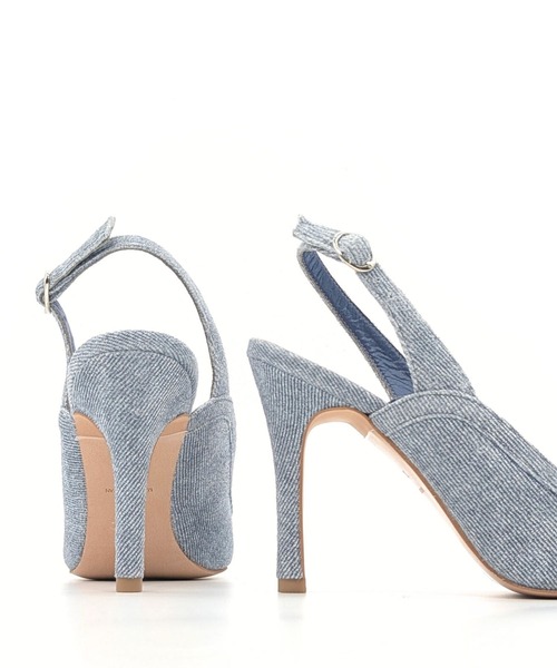 SEVEN TWELVE THIRTY(セヴントゥエルヴサーティー)の「ポインテッドバックベルトパンプス(パンプス・レディース・ブラック/ブルー/ホワイト×ブラック・23.5cm/23cm/22.5cm/22cm/24.5cm/24cm)」の15枚目の写真