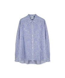 YOUCHE PRET A PORTER（ユッシュプレタポルテ）の「AR STRIPED SUN-GRIB SHIRTS Skyblue（シャツ/ブラウス）」