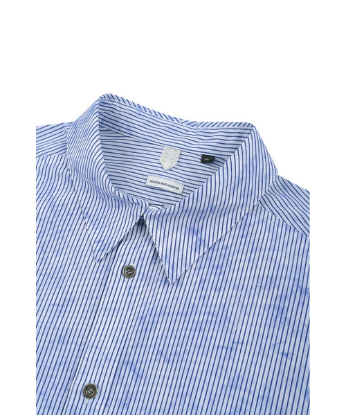 YOUCHE PRET A PORTER(ユッシュプレタポルテ)の「AR STRIPED SUN-GRIB SHIRTS Skyblue(シャツ/ブラウス・メンズ・その他・MEDIUM/LARGE)」の3枚目の写真