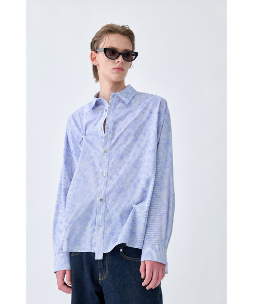 YOUCHE PRET A PORTER(ユッシュプレタポルテ)の「AR STRIPED SUN-GRIB SHIRTS Skyblue(シャツ/ブラウス・メンズ・その他・MEDIUM/LARGE)」の6枚目の写真