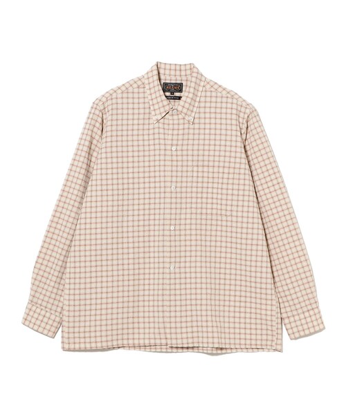 BEAMS PLUS(ビームスプラス)の「Open B.D. Sucker Plaid(シャツ/ブラウス・メンズ・ネイビー/グリーン/レッド・X-LARGE/LARGE/MEDIUM/SMALL)」の6枚目の写真