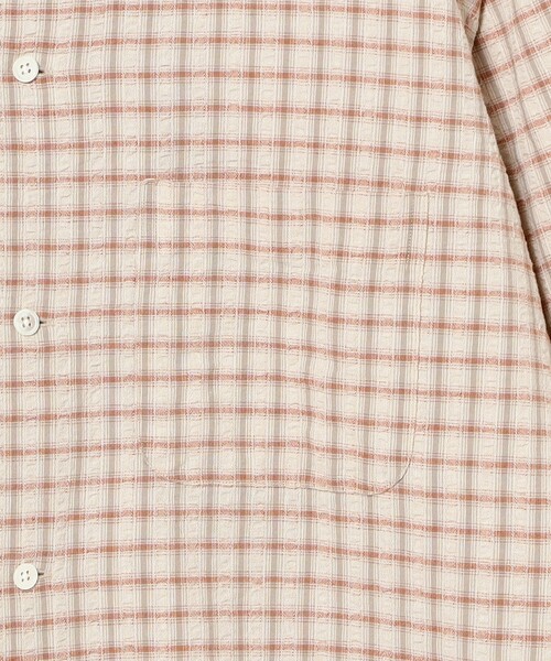 BEAMS PLUS(ビームスプラス)の「Open B.D. Sucker Plaid(シャツ/ブラウス・メンズ・ネイビー/グリーン/レッド・X-LARGE/LARGE/MEDIUM/SMALL)」の8枚目の写真