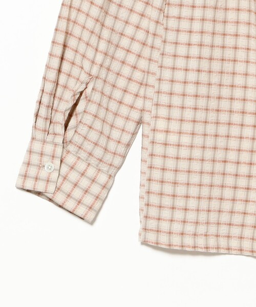 BEAMS PLUS(ビームスプラス)の「Open B.D. Sucker Plaid(シャツ/ブラウス・メンズ・ネイビー/グリーン/レッド・X-LARGE/LARGE/MEDIUM/SMALL)」の9枚目の写真