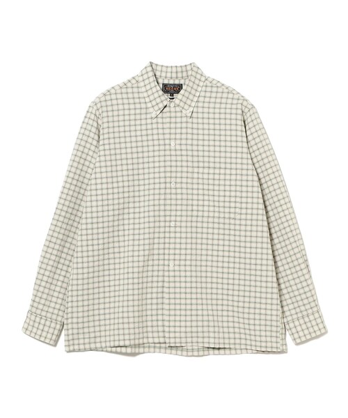 BEAMS PLUS(ビームスプラス)の「Open B.D. Sucker Plaid(シャツ/ブラウス・メンズ・ネイビー/グリーン/レッド・X-LARGE/LARGE/MEDIUM/SMALL)」の16枚目の写真