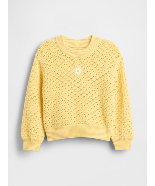 GAP（ギャップ）の「クルーネックセーター (幼児・ベビー)（ニット/セーター・キッズ・マルチ/グリーン/ピンク/イエロー・70cm/80ｃｍ/90cm/95cm/105cm/110cm/100cm）」の2枚目の写真