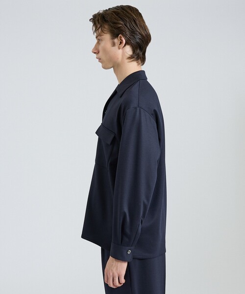 DESIGNWORKS(デザインワークス)の「モクロディー シャツ / セットアップ対応 / ストレッチ(シャツ/ブラウス・メンズ・ネイビー/ダークブラウン・48/46/50)」の8枚目の写真