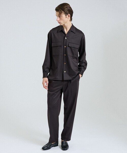 DESIGNWORKS(デザインワークス)の「モクロディー シャツ / セットアップ対応 / ストレッチ(シャツ/ブラウス・メンズ・ネイビー/ダークブラウン・48/46/50)」の14枚目の写真