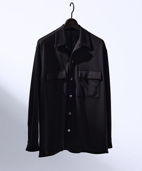 DESIGNWORKS(デザインワークス)の「モクロディー シャツ / セットアップ対応 / ストレッチ(シャツ/ブラウス・メンズ・ネイビー/ダークブラウン・48/46/50)」の13枚目の写真