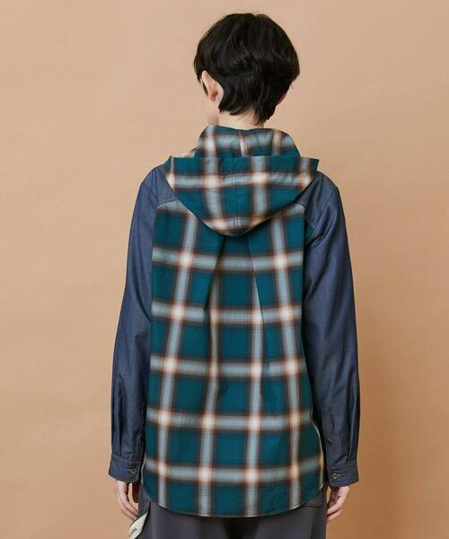 FRAPBOIS（フラボア）の「オンブレー ブルゾン（シャツ/ブラウス・レディース・グリーン/ベージュ・2/1）」の4枚目の写真