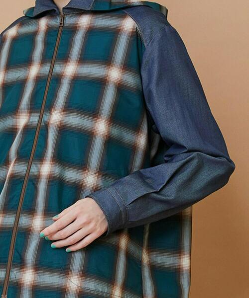 FRAPBOIS（フラボア）の「オンブレー ブルゾン（シャツ/ブラウス・レディース・グリーン/ベージュ・2/1）」の5枚目の写真