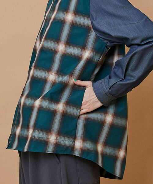 FRAPBOIS（フラボア）の「オンブレー ブルゾン（シャツ/ブラウス・レディース・グリーン/ベージュ・2/1）」の6枚目の写真