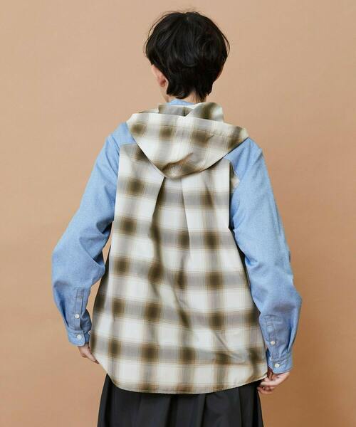 FRAPBOIS（フラボア）の「オンブレー ブルゾン（シャツ/ブラウス・レディース・グリーン/ベージュ・2/1）」の15枚目の写真