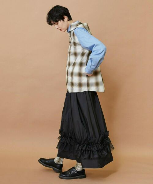 FRAPBOIS（フラボア）の「オンブレー ブルゾン（シャツ/ブラウス・レディース・グリーン/ベージュ・2/1）」の16枚目の写真