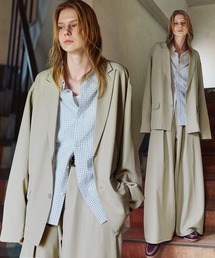 ROCHEM（ローシェン）の「【セットアップ2点セット】シングルブレストテーラードジャケット+ディープタックワイドバギースラックス（セットアップ）」