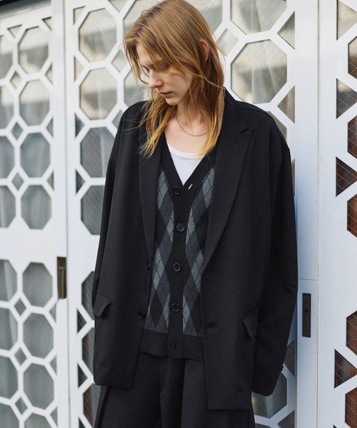 ROCHEM（ローシェン）の「【セットアップ2点セット】シングルブレストテーラードジャケット+ディープタックワイドバギースラックス（セットアップ・メンズ・ブラック/グレイッシュベージュ/チャコール・XS/S/M/L）」の5枚目の写真