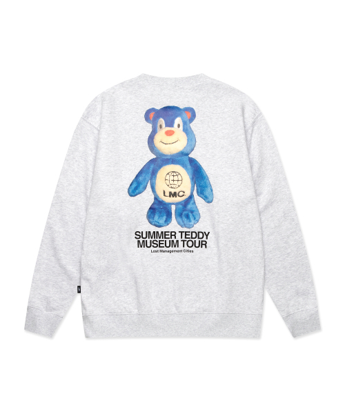 SUMMER TEDDY MUSEUM TOUR — свитшот светло‑серый