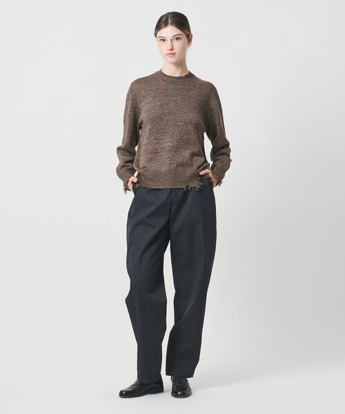 LOEFF（ロエフ）の「＜LOEFF＞ダメージ ニット プルオーバー UNISEX（ニット/セーター・レディース・ダークブラウン/ダークグレー・0/1/2）」の6枚目の写真