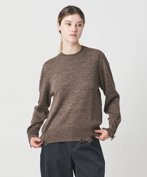 LOEFF（ロエフ）の「＜LOEFF＞ダメージ ニット プルオーバー UNISEX（ニット/セーター・レディース・ダークブラウン/ダークグレー・0/1/2）」の7枚目の写真