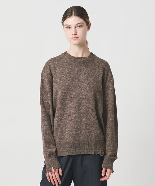 LOEFF（ロエフ）の「＜LOEFF＞ダメージ ニット プルオーバー UNISEX（ニット/セーター・レディース・ダークブラウン/ダークグレー・0/1/2）」の10枚目の写真