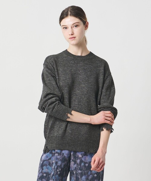 LOEFF（ロエフ）の「＜LOEFF＞ダメージ ニット プルオーバー UNISEX（ニット/セーター・レディース・ダークブラウン/ダークグレー・0/1/2）」の11枚目の写真