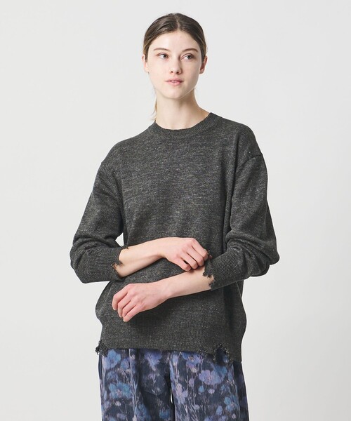 LOEFF（ロエフ）の「＜LOEFF＞ダメージ ニット プルオーバー UNISEX（ニット/セーター・レディース・ダークブラウン/ダークグレー・0/1/2）」の13枚目の写真