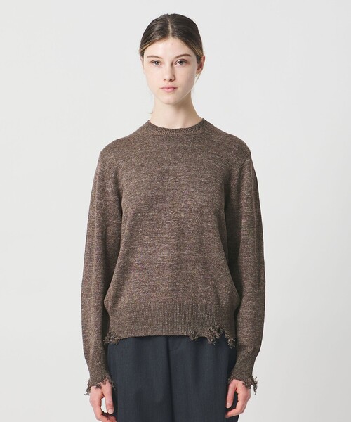 LOEFF（ロエフ）の「＜LOEFF＞ダメージ ニット プルオーバー UNISEX（ニット/セーター・レディース・ダークブラウン/ダークグレー・0/1/2）」の15枚目の写真