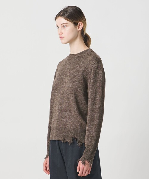 LOEFF（ロエフ）の「＜LOEFF＞ダメージ ニット プルオーバー UNISEX（ニット/セーター・レディース・ダークブラウン/ダークグレー・0/1/2）」の16枚目の写真