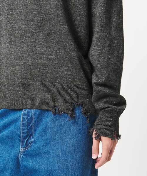 LOEFF(ロエフ)の「<LOEFF>ダメージ ニット プルオーバー UNISEX(ニット/セーター・レディース・ダークブラウン/ダークグレー・0/1/2)」の16枚目の写真