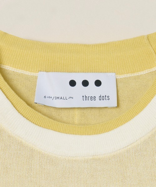 three dots(スリードッツ)の「Double layer pullover(ニット/セーター・レディース・グレー/ライトブルー/イエロー・SMALL)」の7枚目の写真