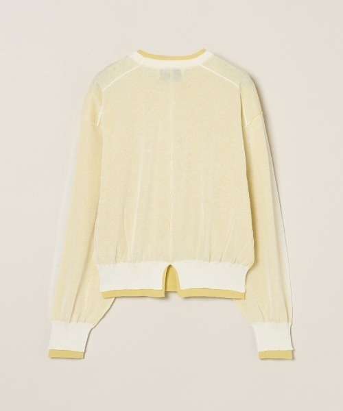 three dots(スリードッツ)の「Double layer pullover(ニット/セーター・レディース・グレー/ライトブルー/イエロー・SMALL)」の5枚目の写真