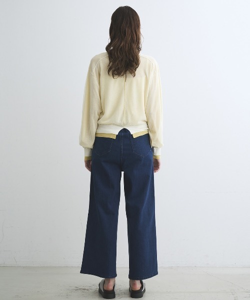 three dots(スリードッツ)の「Double layer pullover(ニット/セーター・レディース・グレー/ライトブルー/イエロー・SMALL)」の12枚目の写真