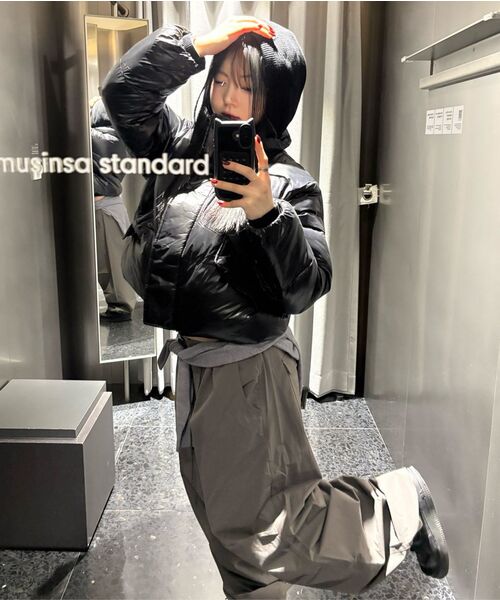 MUSINSA STANDARD WOMAN（ムシンサスタンダードウーマン）の「ウィメンズエッセンシャルラウンドネックカーディガン[ミディアムグレー]（カーディガン/ボレロ・レディース・その他・SMALL/X-SMALL/MEDIUM/LARGE）」の7枚目の写真