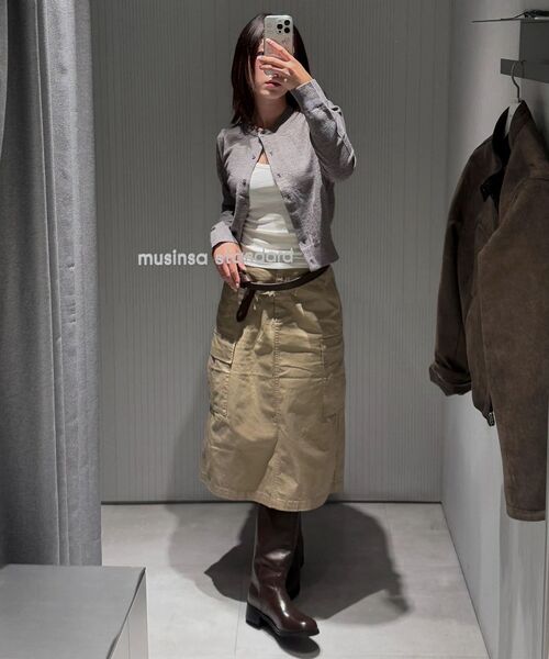 MUSINSA STANDARD WOMAN（ムシンサスタンダードウーマン）の「ウィメンズエッセンシャルラウンドネックカーディガン[ミディアムグレー]（カーディガン/ボレロ・レディース・その他・SMALL/X-SMALL/MEDIUM/LARGE）」の10枚目の写真
