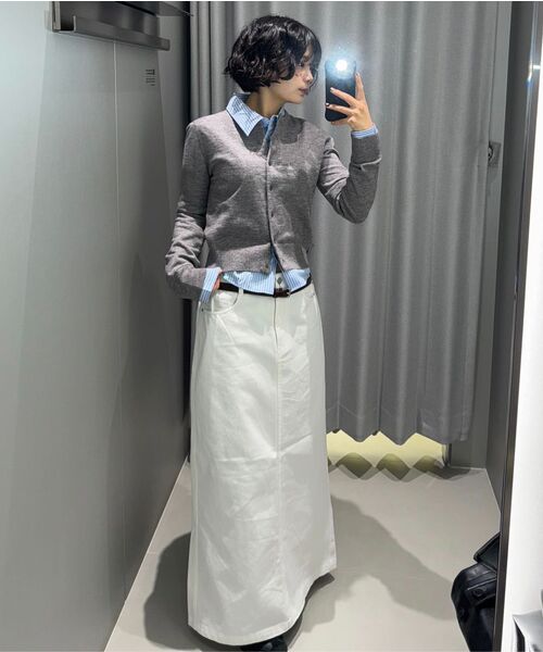 MUSINSA STANDARD WOMAN（ムシンサスタンダードウーマン）の「ウィメンズエッセンシャルラウンドネックカーディガン[ミディアムグレー]（カーディガン/ボレロ・レディース・その他・SMALL/X-SMALL/MEDIUM/LARGE）」の12枚目の写真
