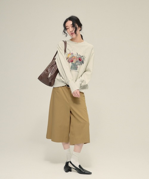 eL(エル)の「【eL】Fower Photo Sweat/641225(スウェット・レディース・ネイビー系/ホワイト系その他・FREE)」の5枚目の写真