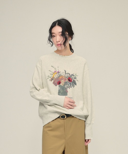 eL(エル)の「【eL】Fower Photo Sweat/641225(スウェット・レディース・ネイビー系/ホワイト系その他・FREE)」の6枚目の写真