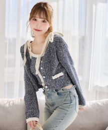 one after another NICE CLAUP | セット対応/配色ニットカーディガン(カーディガン/ボレロ)