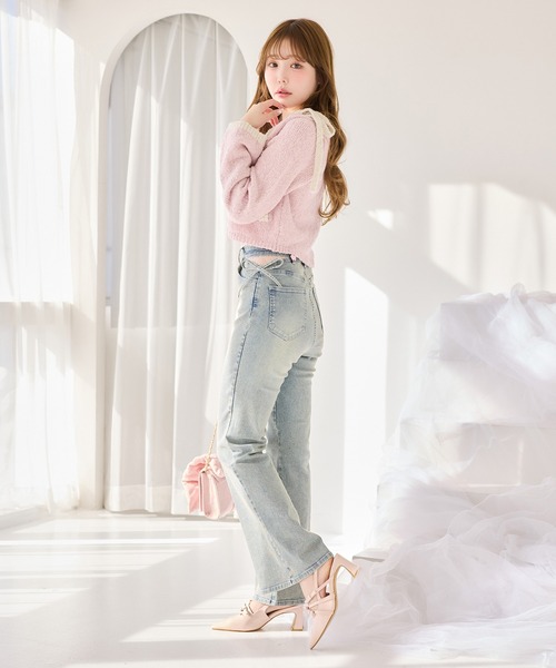 one after another NICE CLAUP（ワンアフターアナザーナイスクラップ）の「セット対応/配色ニットカーディガン（カーディガン/ボレロ・レディース・ネイビー×ホワイト/ブルー系その他/グレー×ピンク/ピンク系その他/アイボリー・FREE）」の16枚目の写真